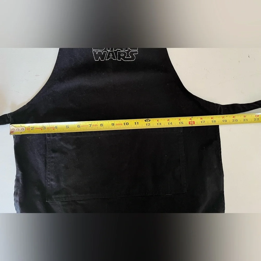 Kids Williams Sonoma Cotton Star Wars Embroidered Black Apron Pocket adjustable